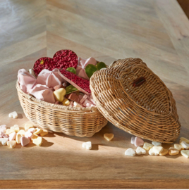 Riviera Maison Rustic Rattan Heart Storage Jar