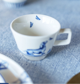 Heinen Delftsblauw Espressokopje Teckel Nhaan 2 stuks