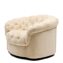 Palma Swivel Armchair, Mélange Weave Cream