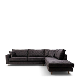 Rivièra Maison Kendall Corner Sofa Right, velvet, grimaldi grey