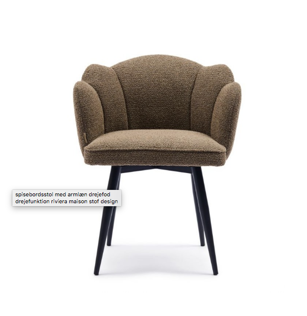 Riviera Maison Dauphine Swivel Dining Arm Chair Classic Brown