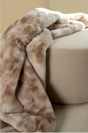 PTMD Linde Beige Faux fur plaid in giftbox 150x200