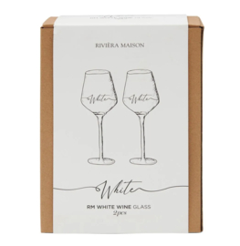 Rivièra Maison Wineglass White set van 2