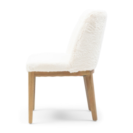 Riviera Maison Whistler Dining Chair Faux Fur, Snow
