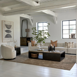 Riviera Maison The Countess Swivel Draaistoel Boucle White Sand