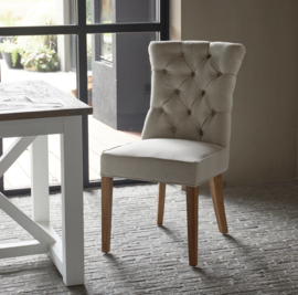 Riviera Maison Balmoral Dining Chair Eetkamerstoel, Flanders Flax, Oxford Weave