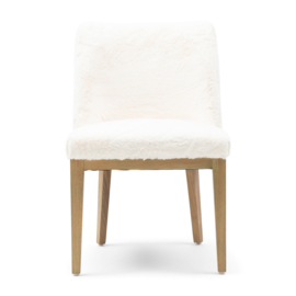 Riviera Maison Whistler Dining Chair Faux Fur, Snow