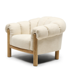 Rafal Lounge Armchair, Two-Tone Weave Fine Natural