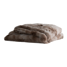 PTMD Linde Beige Faux fur plaid in giftbox 150x200