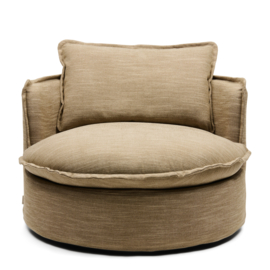 Rivièra Maison Alcudia Lounge Armchair Classic Linen Brown Taupe