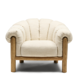 Rafal Lounge Armchair, Two-Tone Weave Fine Natural
