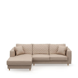 Rivièra Maison Kendall Sofa with Chaise Longue Left, linen, flax