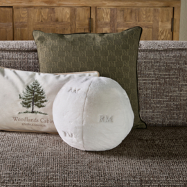 Riviera Maison RM Ball Faux Fur Box Pillow 30x30