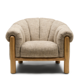 Rafal Lounge Armchair, Two-Tone Weave Light Brown
