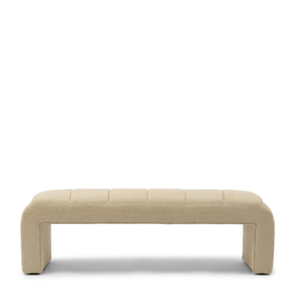 Riviera Maison Brera Bench, Peluche Bouclé Natural Grey