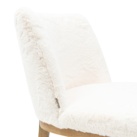 Riviera Maison Whistler Dining Chair Faux Fur, Snow