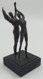 Bronzen abstract man en vrouw