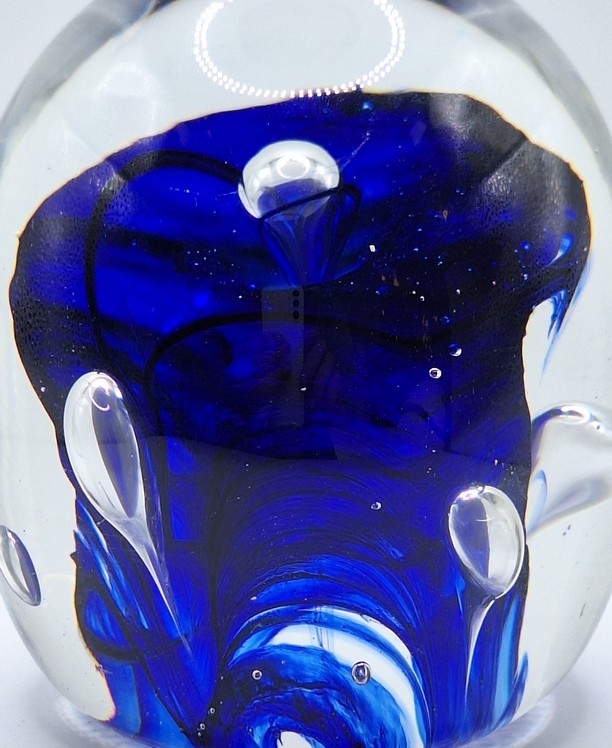 Presse-papier kobalt blauw 