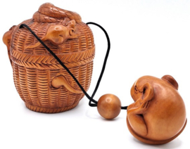 Japanse inro slangenmand