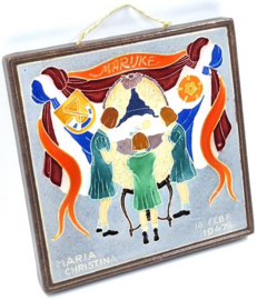 Cloisonné geboortetegeltje Marijke