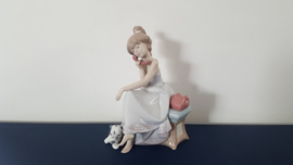Lladro, dame met dalmatiër "Chit-chat"
