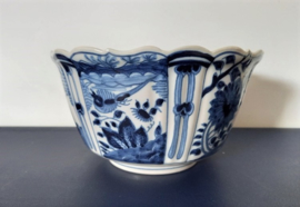 Grote Makkum blauw/witte kraaikom
