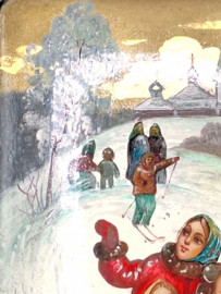 Russisch lakdoosje miniatuurkunst