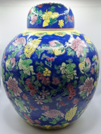 Vintage kleurrijke gemberpot