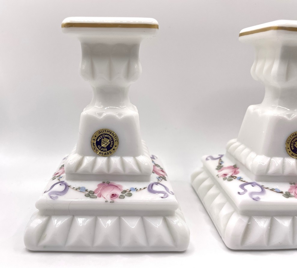 Set melkglas kandelaars