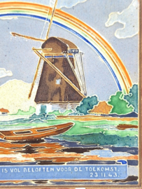 Cloisonné oorlog tegeltje 1943