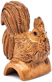 Netsuke van een haan op stok