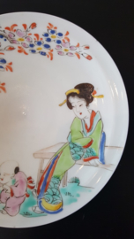 Kop en schotel Japans eierporselein