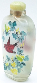 Snuff bottle vogel (met doosje)