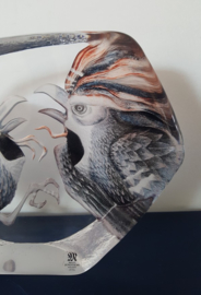 Kristallen sculptuur met hanen - Mats Jonasson