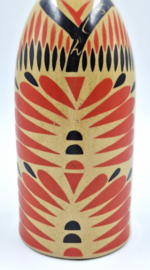 Aardewerk fles Kokeshi