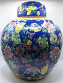 Vintage kleurrijke gemberpot