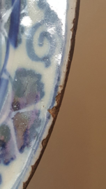 Delfts blauw pannenkoekbord - 18e eeuw