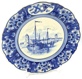 Delfts herinneringsbord Katwijk aan Zee