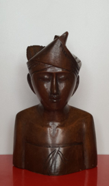 Houten Balinese buste