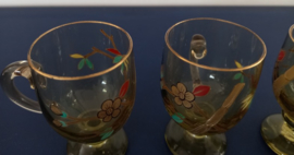 Likeurset van groen glas