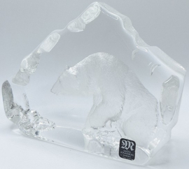 Kristallen sculptuur ijsbeer - Mats Jonasson