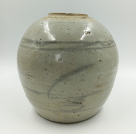 Chinese grijs/witte gemberpot