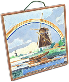Cloisonné oorlog tegeltje 1943