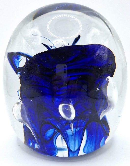 Presse-papier kobalt blauw 