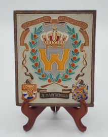 Cloisonné jubileumtegel Wilhelmina