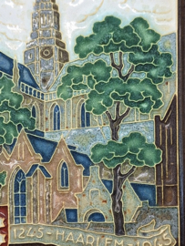 Cloisonné tegel 700 jaar Haarlem
