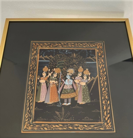 Krishna met gezelschap op zijde