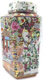 Kleurrijke Chinese dekselvaas