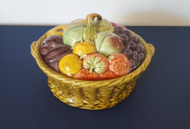 Majolica fruitmand (bak met deksel)