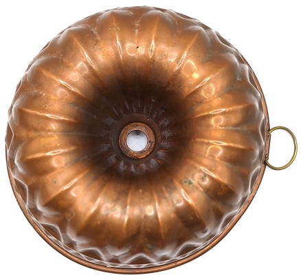 Grote koperen bakvorm tulband - 18,5 cm